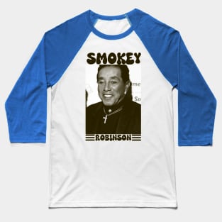 Smokey Robinson The King Of Motown Baseball T-Shirt